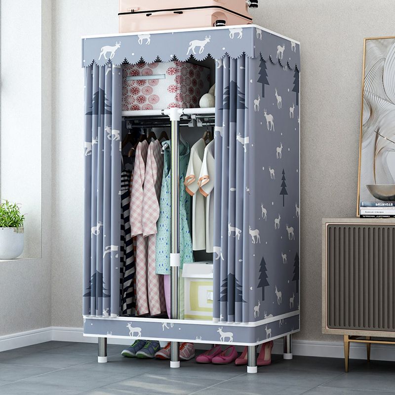Steel Wardrobe Closet with Legs Modern Wardrobe Cabinet for Home