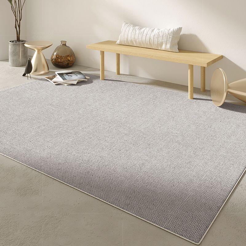 Modern Living Room Area Carpet Solid Color Polyester Area Rug Anti-Slip Easy Care Area Rug