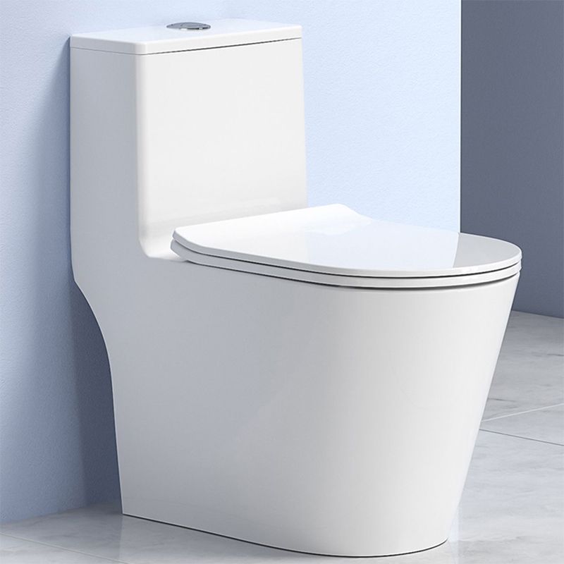 Modern Floor Mounted Toilet White Slow Close Seat Included Toilet Bowl for Bathroom