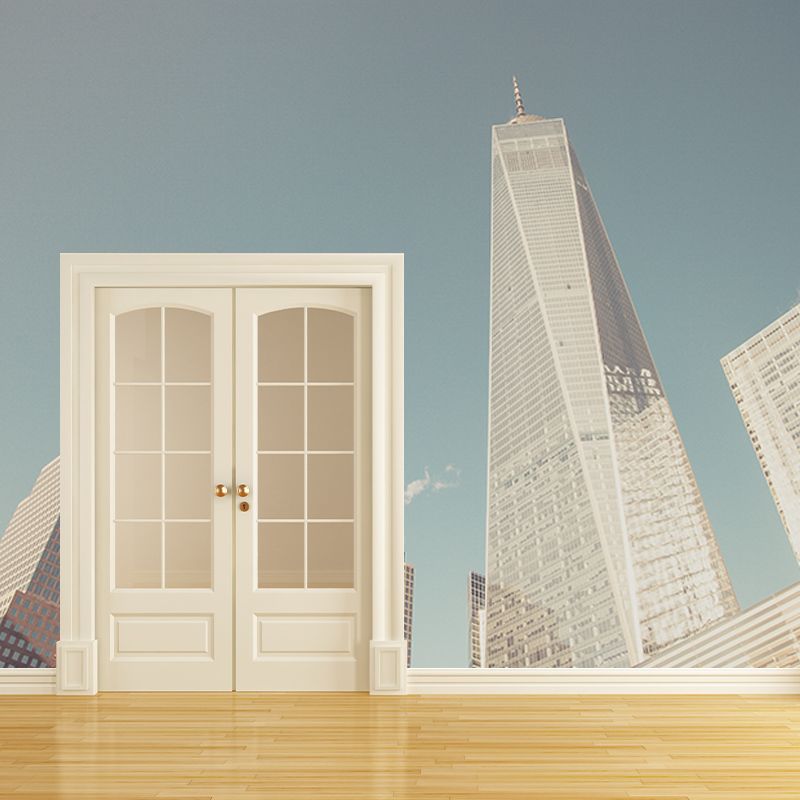 Urban Landscape Photography Mildew Resistant Wallpaper Sleeping Room Wall Mural