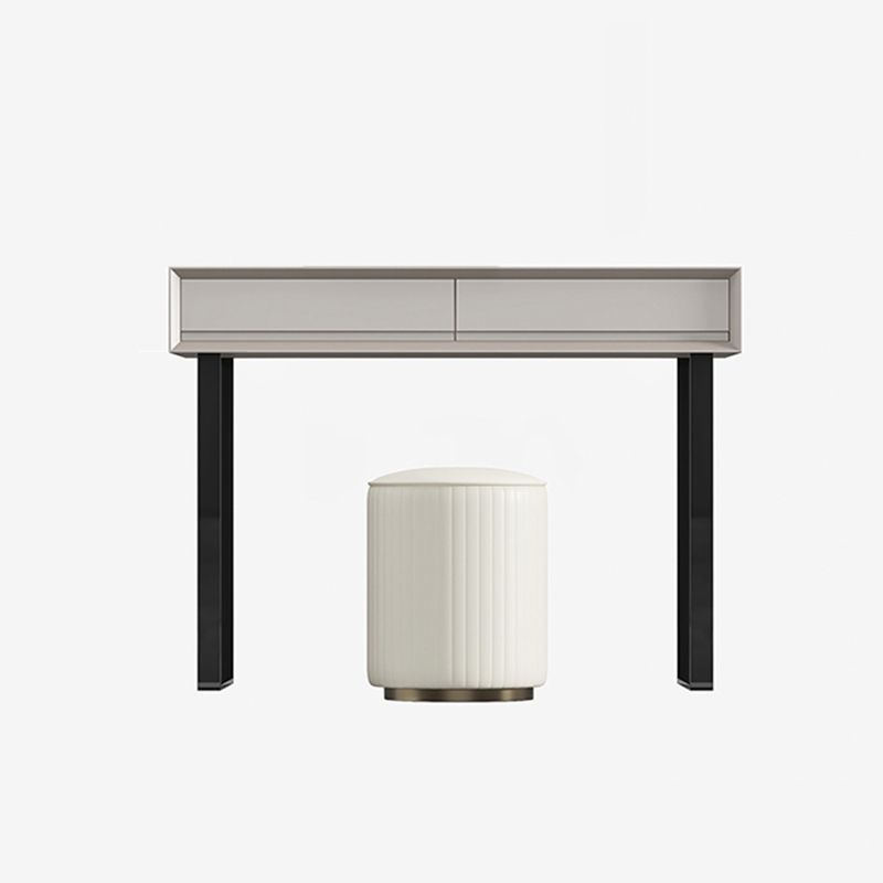 Modern Grey/Beige Vanity Tables Wood and Metal Vanity Makeup Table Set