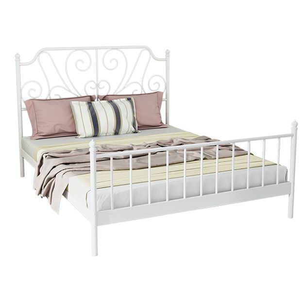 Contemporary Metallic Low Profile Open-Frame Bed - 47.24" High, Mattress Not Included