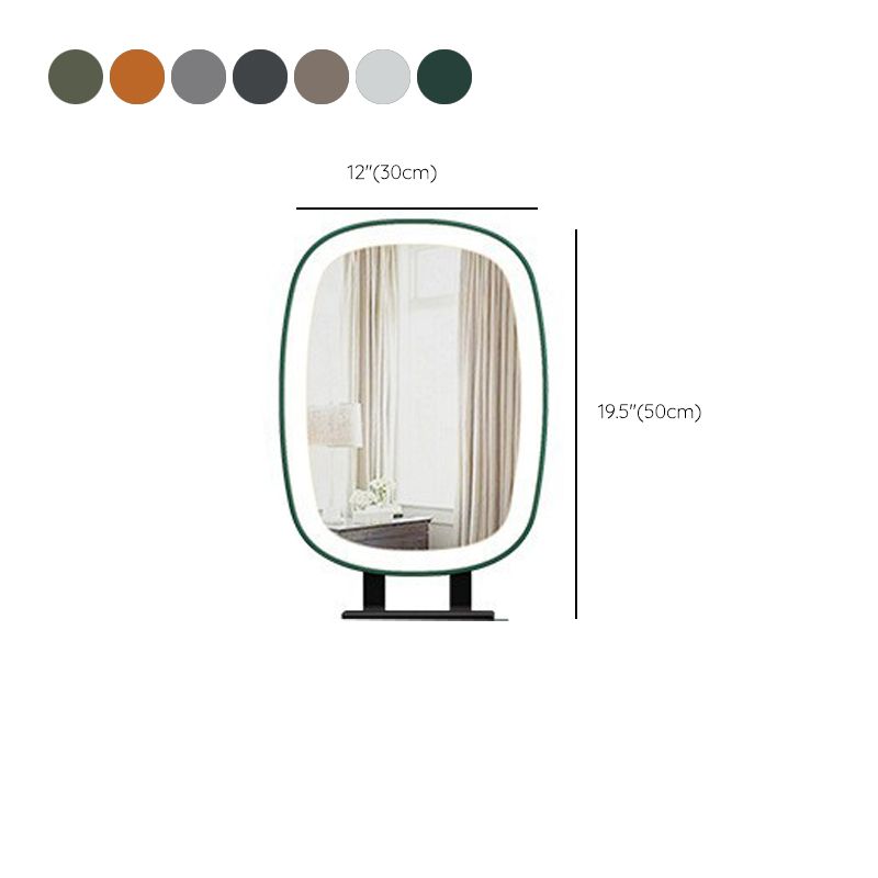 Glam Style 2-Drawer Solid Color Dressing Table Mirror Make-up Vanity