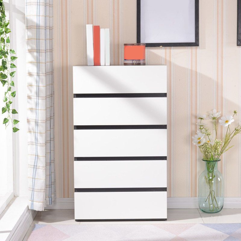 Contemporary Chest with Wooden Drawers Water Resistant Chest