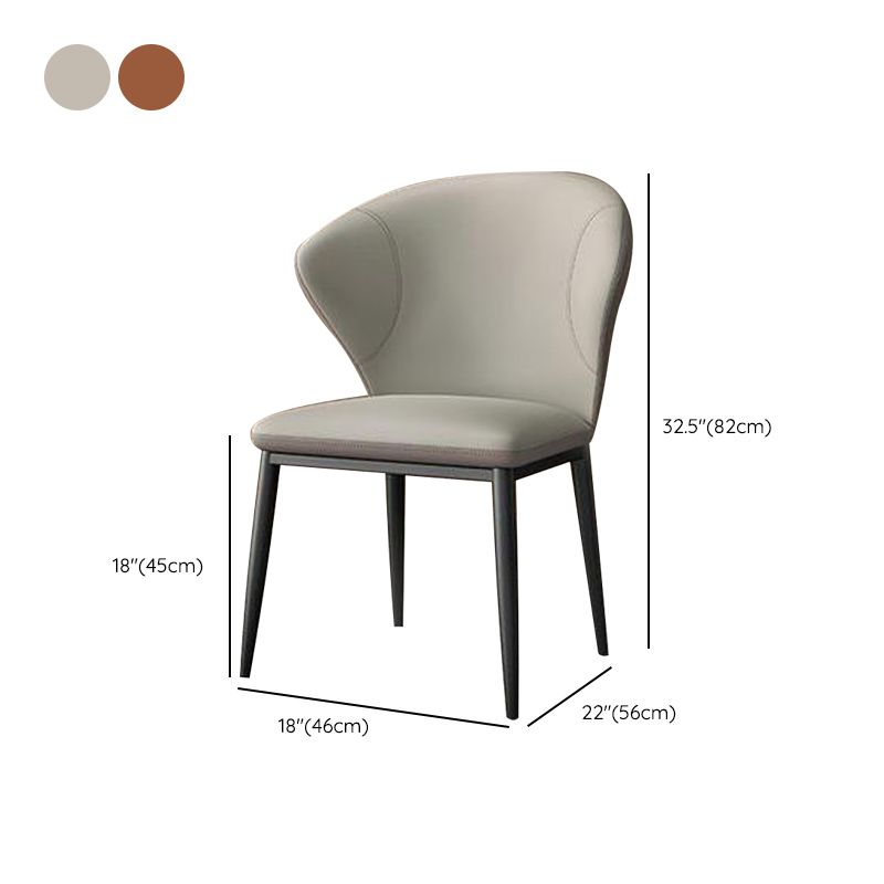 Dining Room Armless Dining Chairs Upholstered Wingback Side Chair