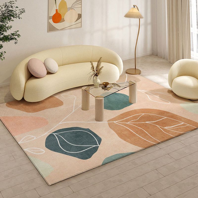 Dark Green Color Piece Carpet Polyester Modern Carpet Washable Carpet for Drawing Room