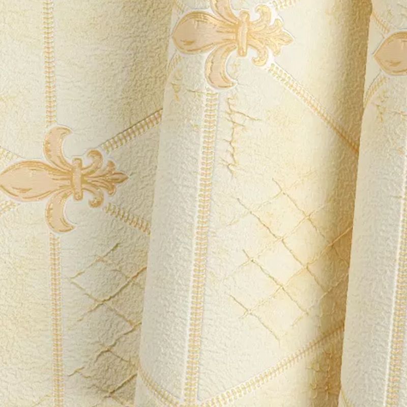 Wall Art Rouleau de papier peint floqué style rétro couleur pastel losange pour décoration d'intérieur, 57,1 pieds carrés