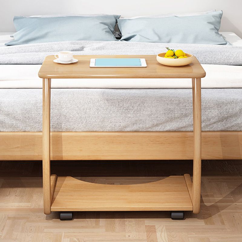Nordic C Side Table Solid Wood Rectangular Side Table for Living Room