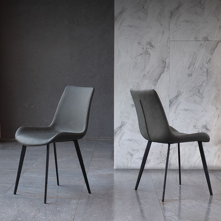 Parsons contemporáneos del final mate de la silla lateral de cuero del restaurante que cenan sillas