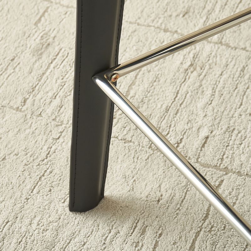 Industrial Indoor Armless Backless Bar Stool with Metal Legs