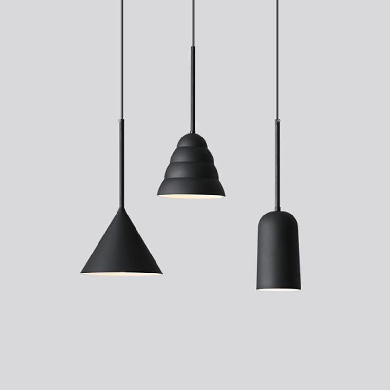 Unieke schaduw hangende verlichting moderne macaron -stijl hars 1 lichte hanglamp voor eetkamer