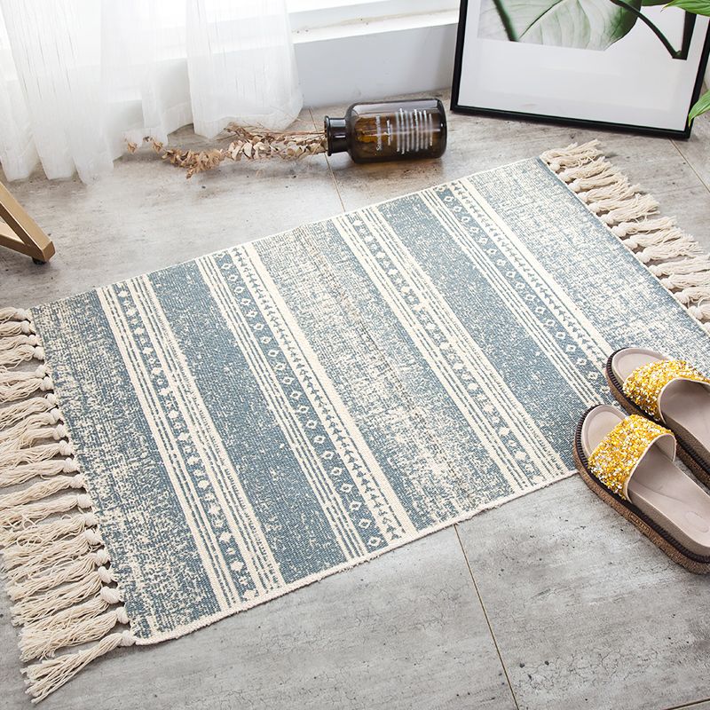 Mehrfarbiger Palmblattteppich Baumwolle Böhmen Teppichmaschine Waschbar Teppich für Raum