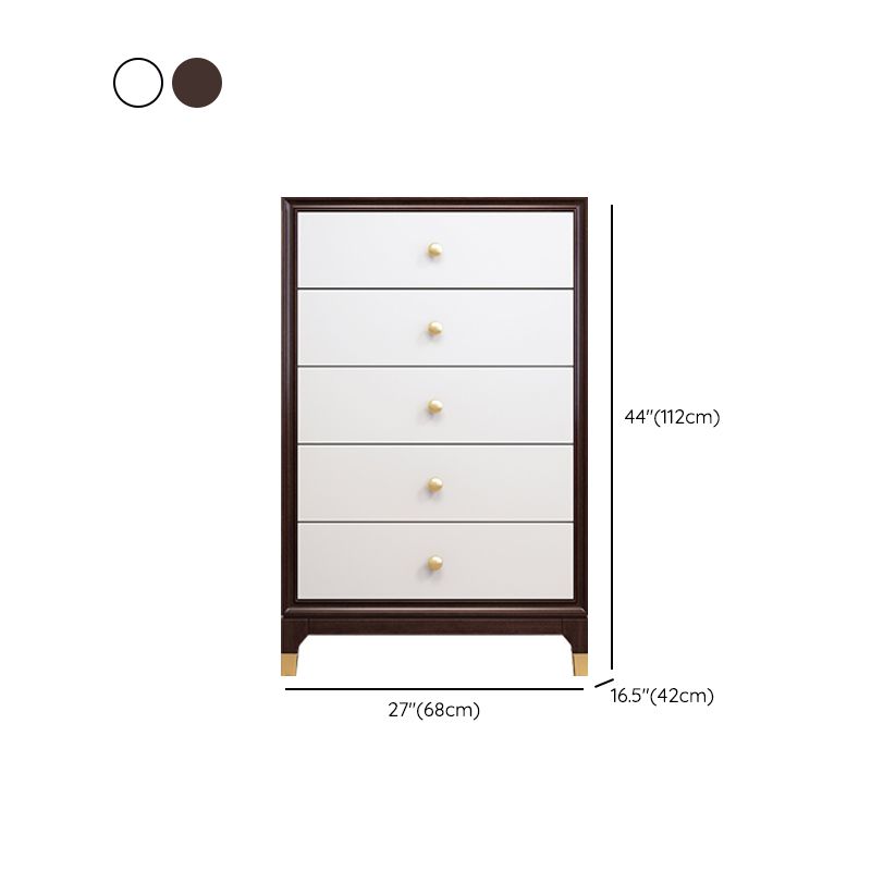 Modern Horizontal Double Dresser Solid Wood Storage Dresser for Bedroom