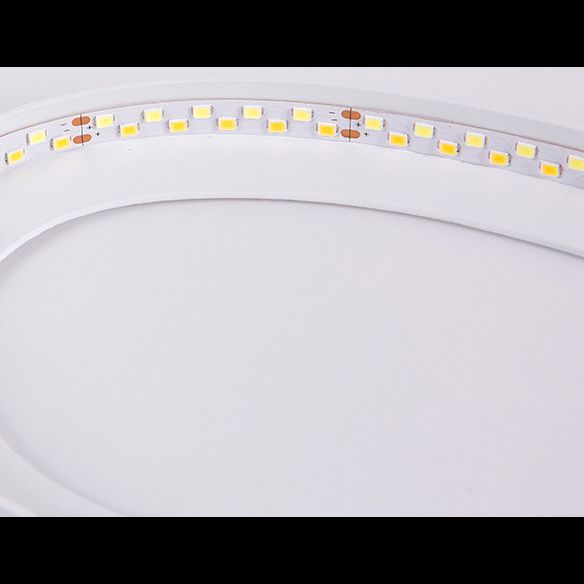 Plafonnier LED à montage encastré pour chambre à coucher, luminaire de plafond blanc de Style moderne avec abat-jour ovale en acrylique