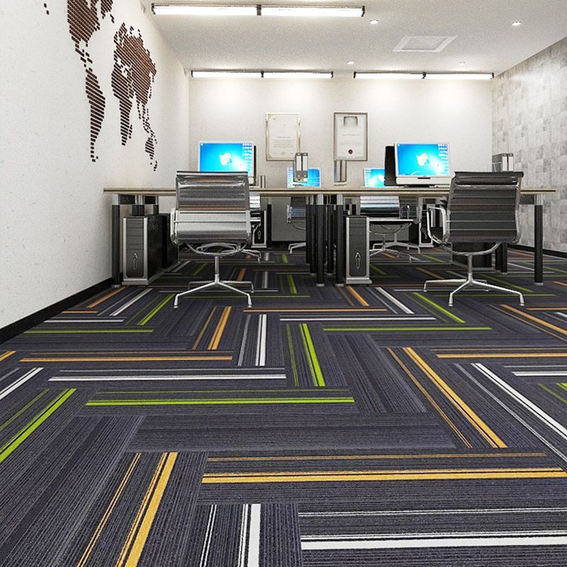 Loose Lay Carpet Tiles Ombre Print Fade Resistant Carpet Tiles