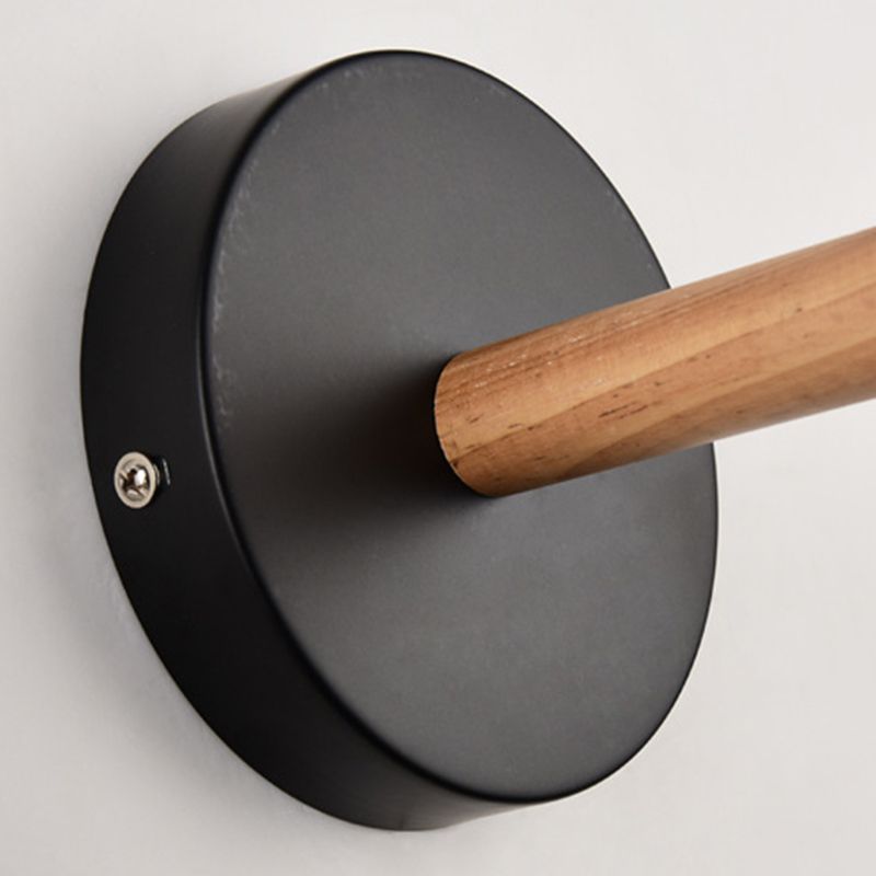 Murale en métal moderne Lumière Single Light Murce Murce avec bois pour la chambre