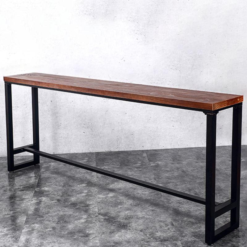 Industrial 1/4/6/11 Pieces Bar Table Set Rectangle Pine Wood Counter Table with Stools