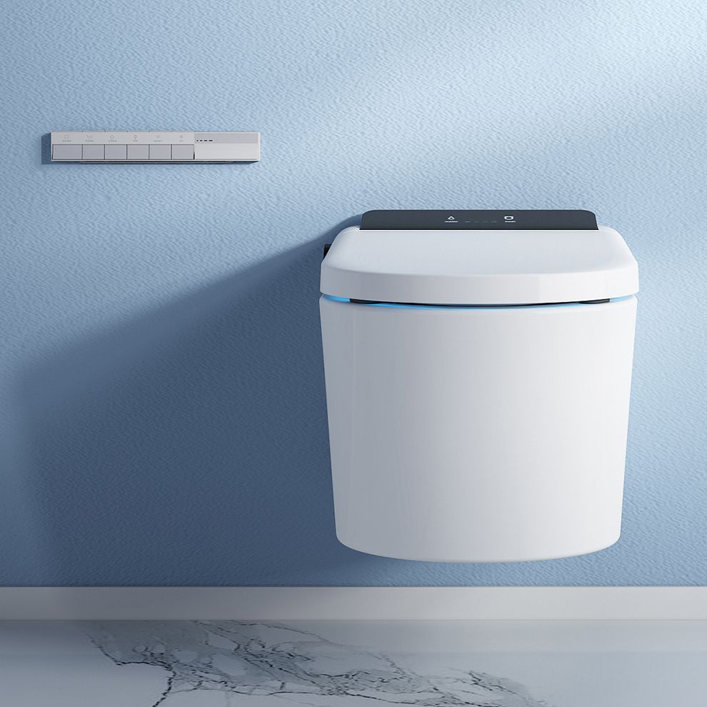 Contemporary Siphon Jet Toilet Bowl One-Piece Toilet Wall Mount ABS Flush Toilet