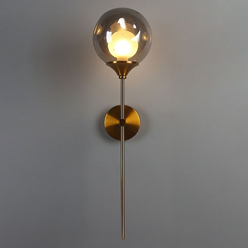 Luce murale a parete sferica in vetro Lucione da parete in stile moderno per camera da letto