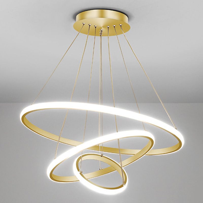 Modern Simplicity Hanging Multi-Tier Chandelier Pendant Light Metal Ceiling Lights Fixture for Restaurant