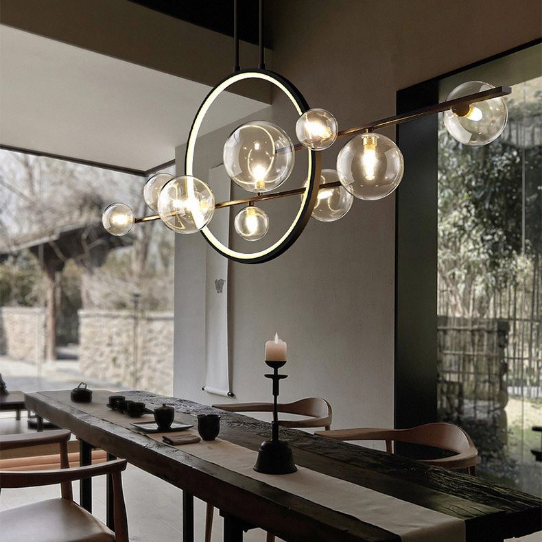 Luci a sospensione dell'isola Globe Modern Metallic lampadario Fidurs di illuminazione per il ristorante