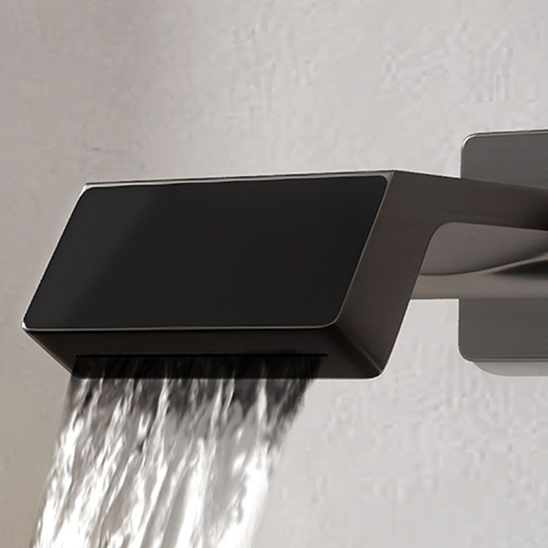 Modern Bathtub Faucet Wall-mounted Brass Rotary Handle Faucet