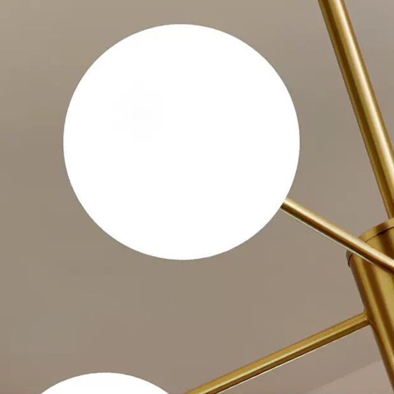 Lustres géométriques contemporains luminaires en verre lustres d'éclairage en or