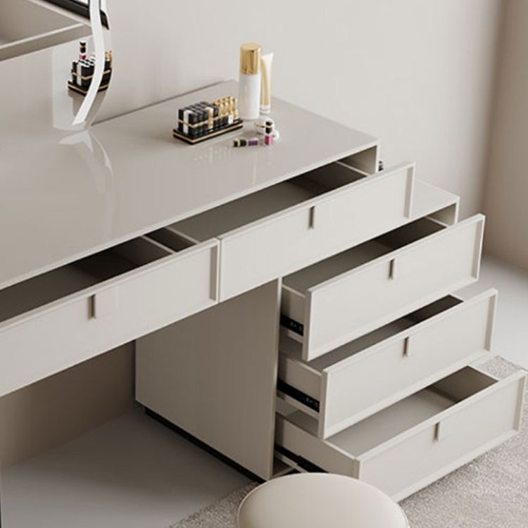 Standing White Makeup Vanity Desk Bedroom Vanity Dressing Table Set