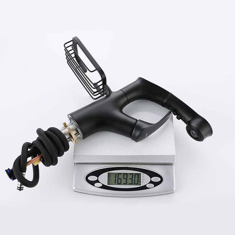 Industrial Sink Faucet Solid Color Centerset Bathroom Sink Faucet with Drain Assembly