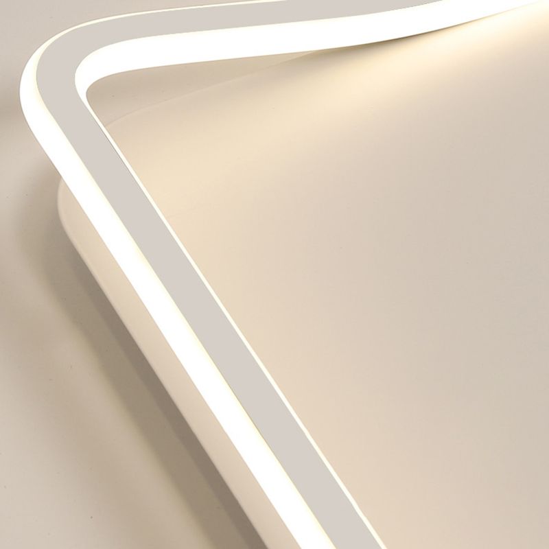 Contemporary Ceiling Light White LED Flush Mount Lighting for Home