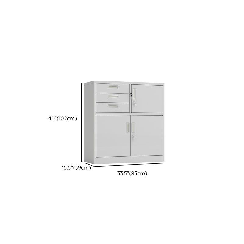 Basic Metal File Cabinet Solid Color Storage Shelve Locking File Cabinet for Office