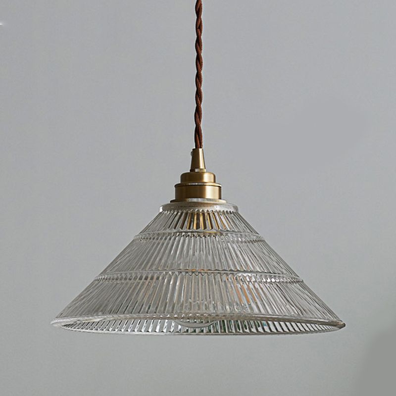 Moderner Stil konischer Decke anheizt hängendes Lichtglas Schlafzimmer Hängende Leuchte in klar