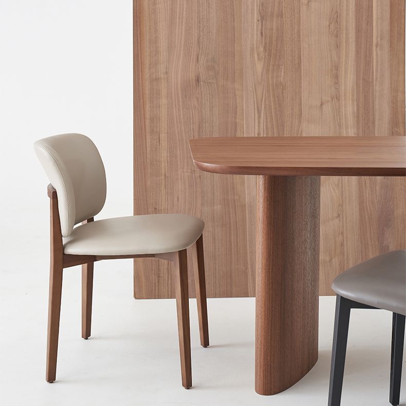 Rectangle Dining Table Solid Wood Dining Table with Double Pedestal