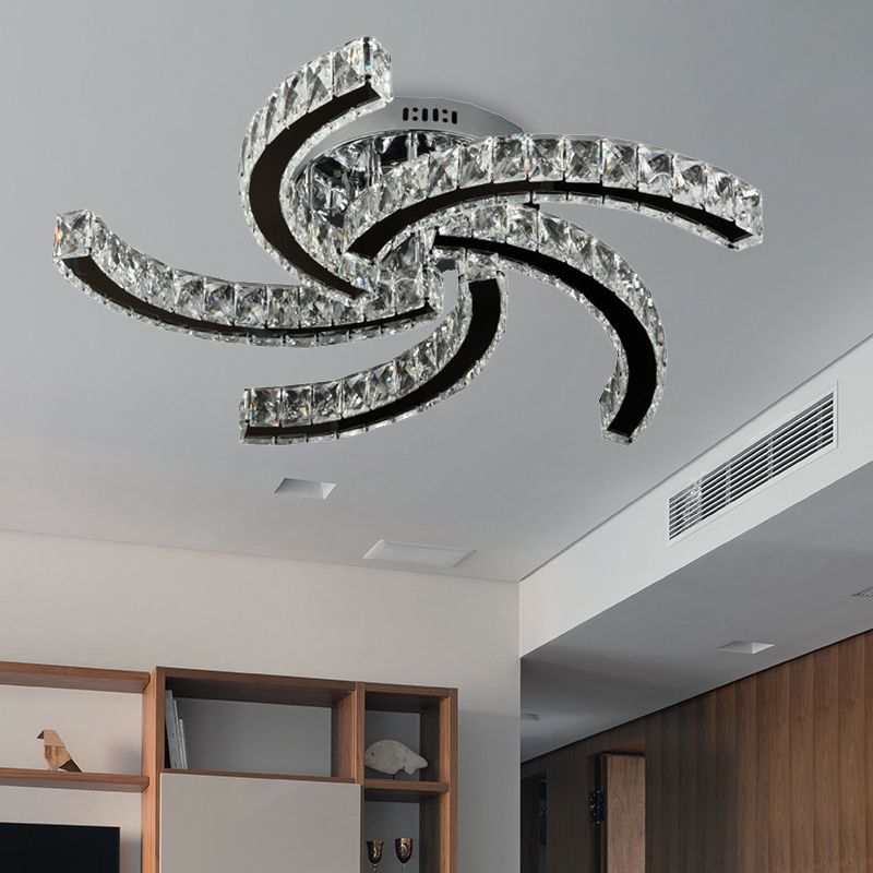 Light semifulmini a vento a vento a vento semplice cristallo cromato a filo semi -filo in luce calda/bianca/3 colori