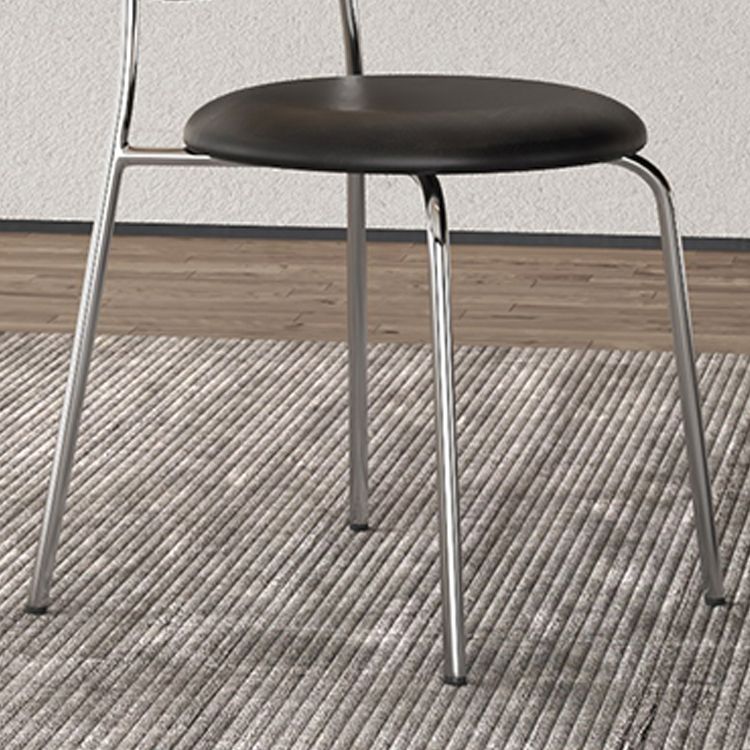 Chaises de salle à manger en simili cuir à dossier ouvert de style industriel