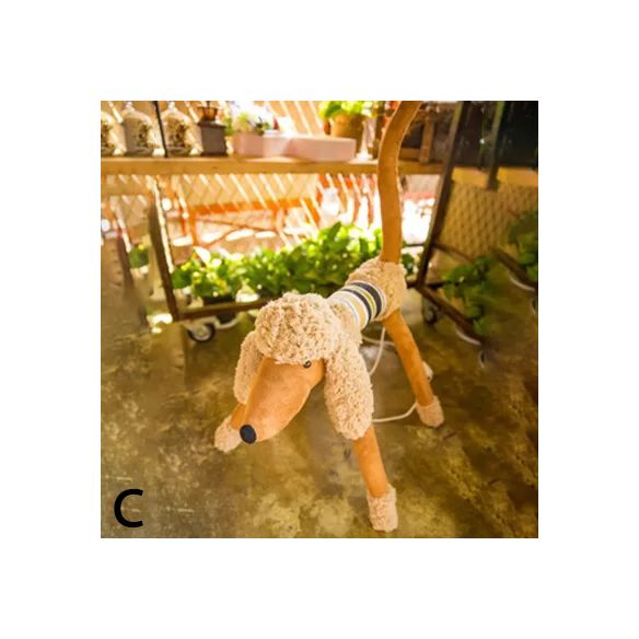 Stofftiere Stofflampenrestaurant 1 Kopf moderne süße Bodenbeleuchtung mit Trapezschatten