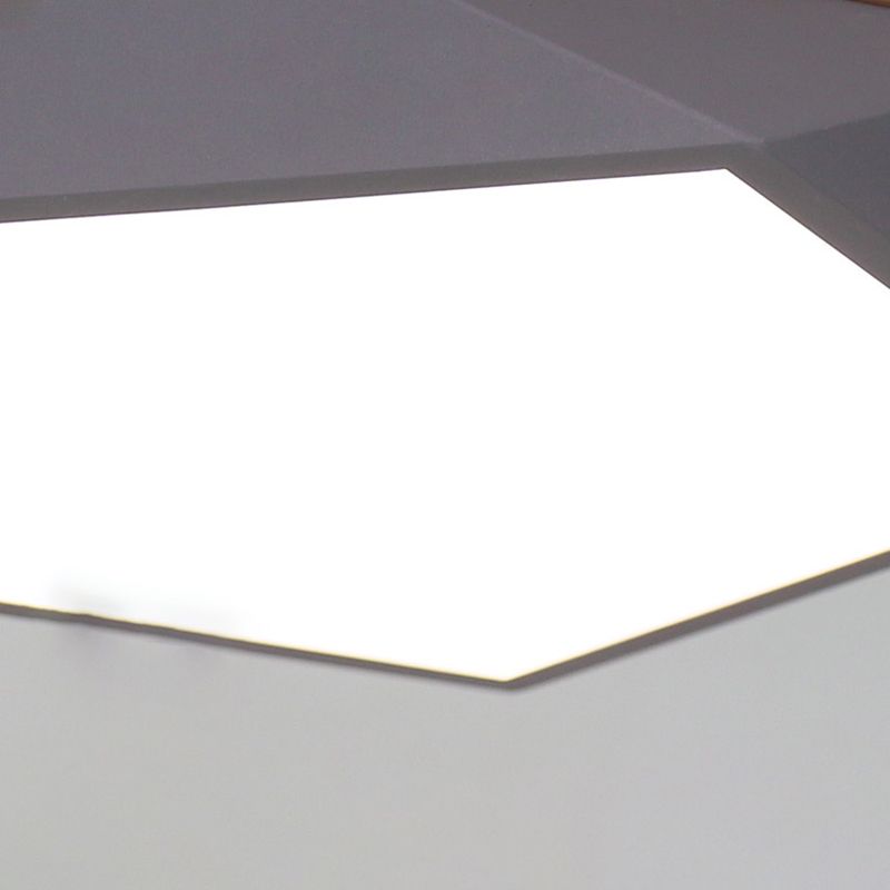 Moderne minimaliste LED géométrique Flush Mount Wrought Iron Ceiling Light with Acrylic Shade