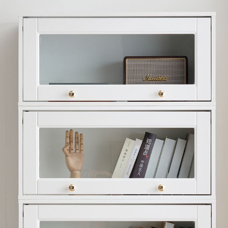 Urban Closed Back Standard Wood Shelf Bookcase for Living Room