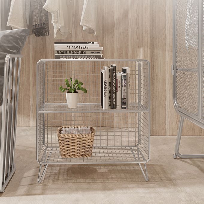 Glam Style Metal Bookshelf Standard Closed Back Shelf Bookcase for Home