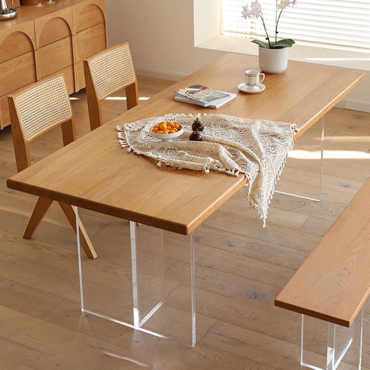 Solid Wood Dinette Table Contemporary Rectangle Dining Room Table