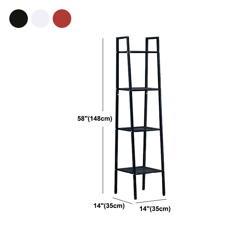 Ladder Bookshelf Metal Contemporary Open Bookcase for Home Office