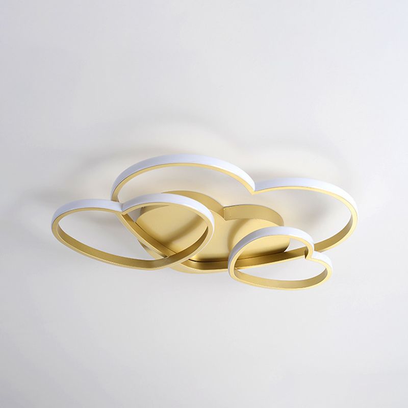 Modern Style Ceiling Light Lovely Color Linear Flush Mount Light Fixture for Bedroom