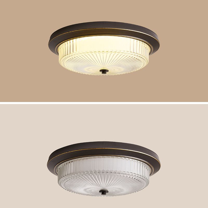 Flush Mount Ceiling Light American Country Style Indoor Round Shape Ceiling Mount Light