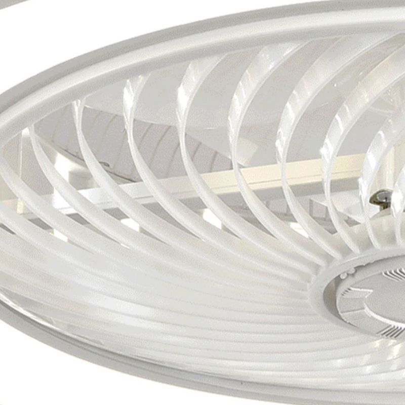Nordic ausgehöhlte runde Lüfterlampe Metallic Schlafzimmer LED Semi Flush Deckenleuchte