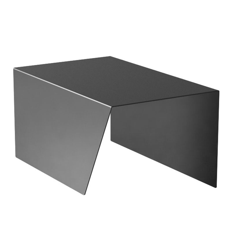 Mid-Century Sled Corner Table Metal Square Sofa Side End Table