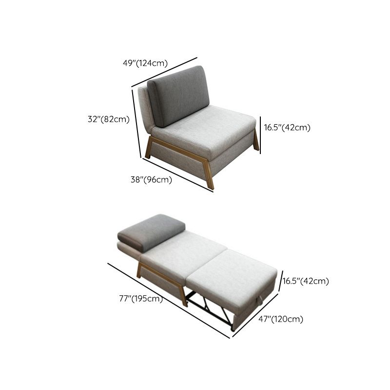Contemporary Grey/Green Daybed Metal Upholstered Kids Bed with Panel Headboard