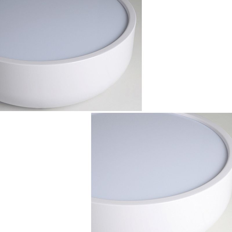1 Head Macaron Ceiling Light Iron Material Acrylic White Light Living Room Flush Mount Lighting