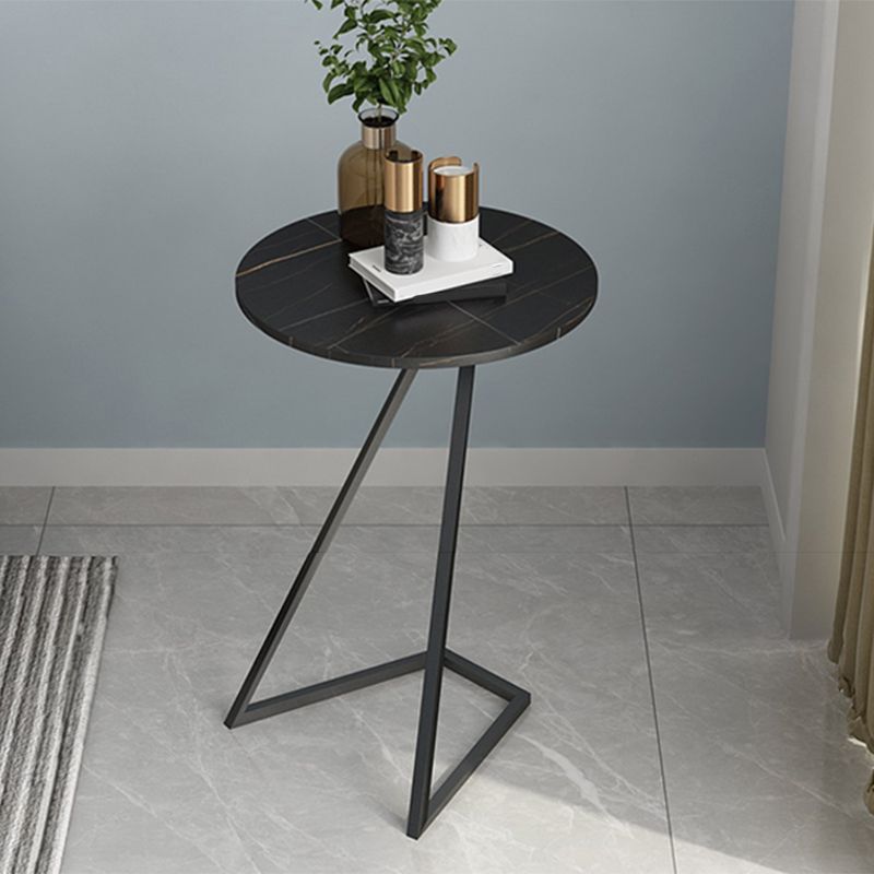 Contemporary Frame End Table Round Side End Table for Living Room