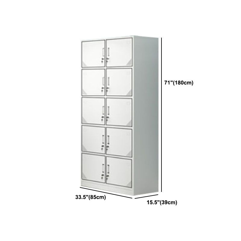 Contemporary Style Steel Wardrobe White Colour Wardrobe Closet with Lock