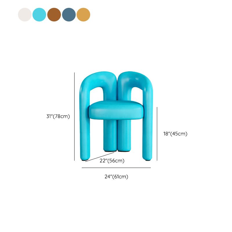 Modern Contemporary Upholstered Arm Chair Open Back Dining Chair for Dining Room